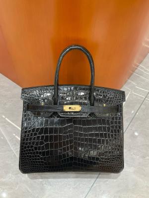 wholesale quality hermes birkin 30 shinny niloticus crocodile 89 noir ghd